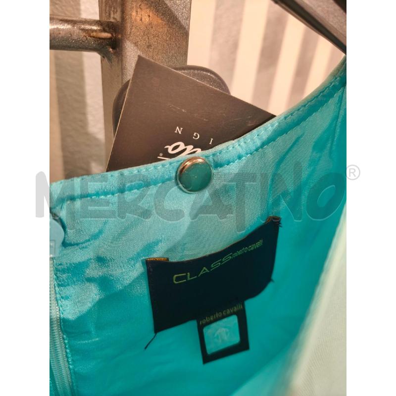 VESTITO DONNA CLSS ROBERTO CAVALLI CELESTE ALBICOCCA ACQUAMARINA | Mercatino dell'Usato Campobasso 2