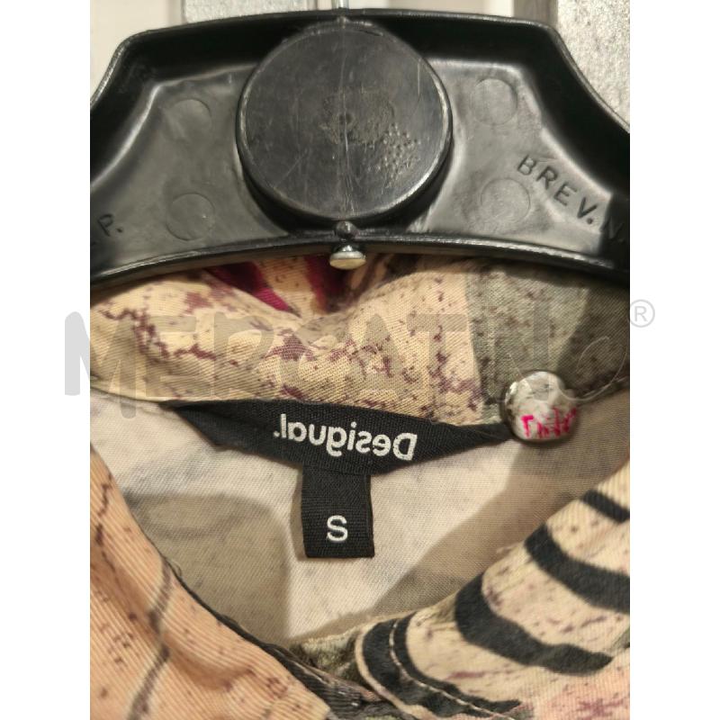 VESTITO DONNA DESIGUAL CHEMISIER BEIGE FIORI E ZEBRE | Mercatino dell'Usato Campobasso 2