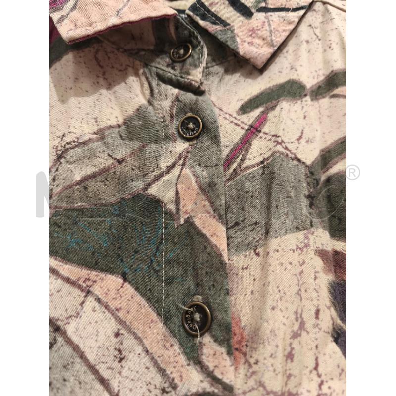 VESTITO DONNA DESIGUAL CHEMISIER BEIGE FIORI E ZEBRE | Mercatino dell'Usato Campobasso 3