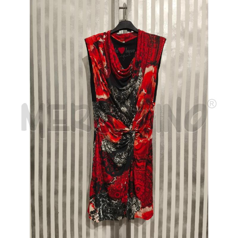 VESTITO DONNA DESIGUAL ROSSO NERO BIANCO | Mercatino dell'Usato Campobasso 1