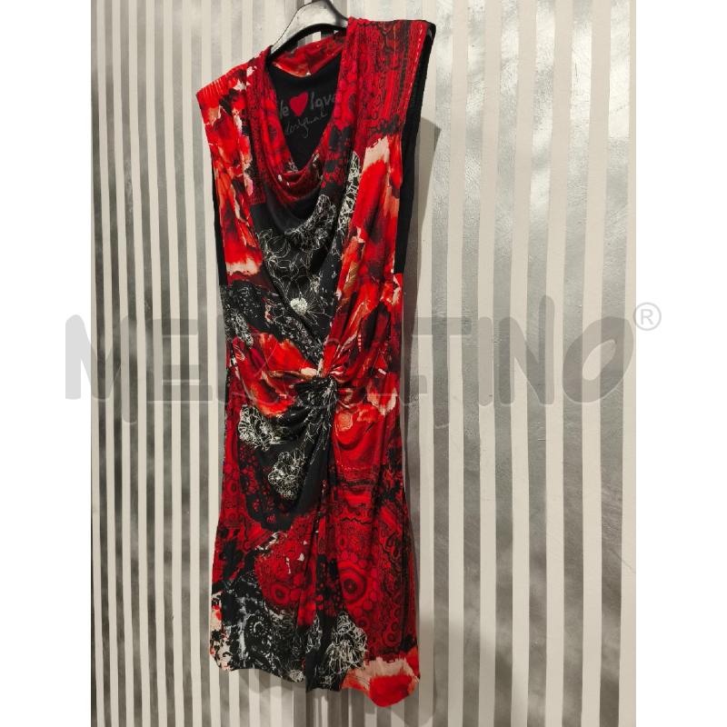VESTITO DONNA DESIGUAL ROSSO NERO BIANCO | Mercatino dell'Usato Campobasso 4