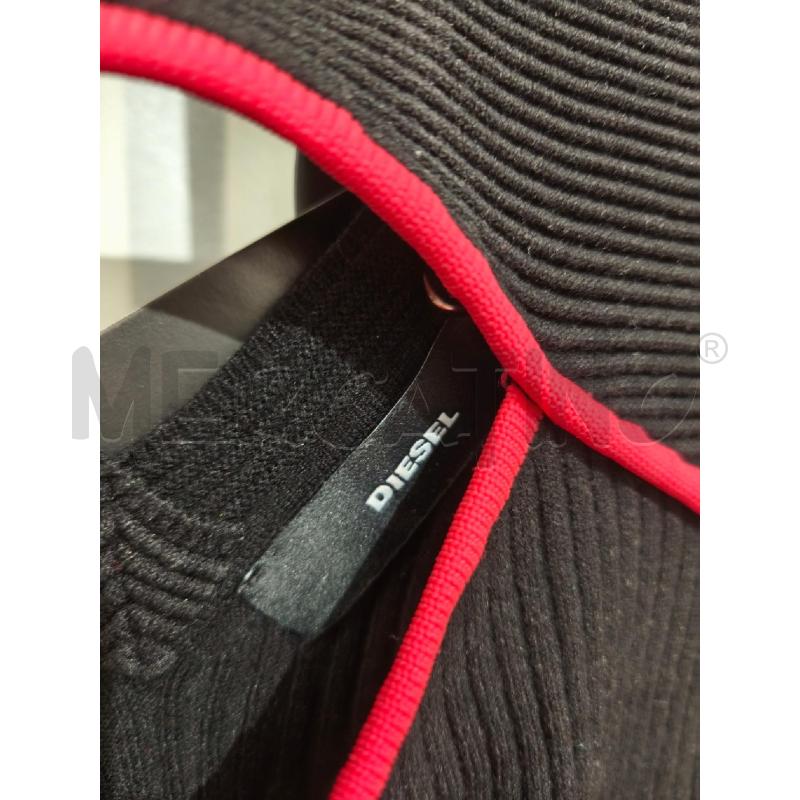 VESTITO DONNA DIESEL NERO E VERDE BORDI FUXIA FLUO | Mercatino dell'Usato Campobasso 2