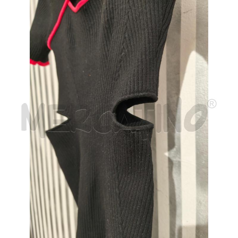 VESTITO DONNA DIESEL NERO E VERDE BORDI FUXIA FLUO | Mercatino dell'Usato Campobasso 3