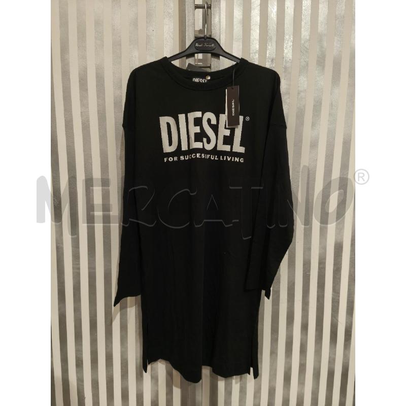 VESTITO DONNA DIESEL NUOVO NERO LOGO BIANCO | Mercatino dell'Usato Campobasso 1