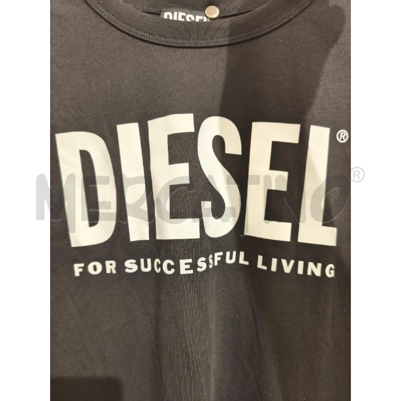 VESTITO DONNA DIESEL NUOVO NERO LOGO BIANCO | Mercatino dell'Usato Campobasso 3
