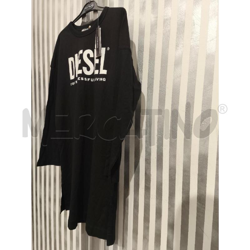 VESTITO DONNA DIESEL NUOVO NERO LOGO BIANCO | Mercatino dell'Usato Campobasso 4