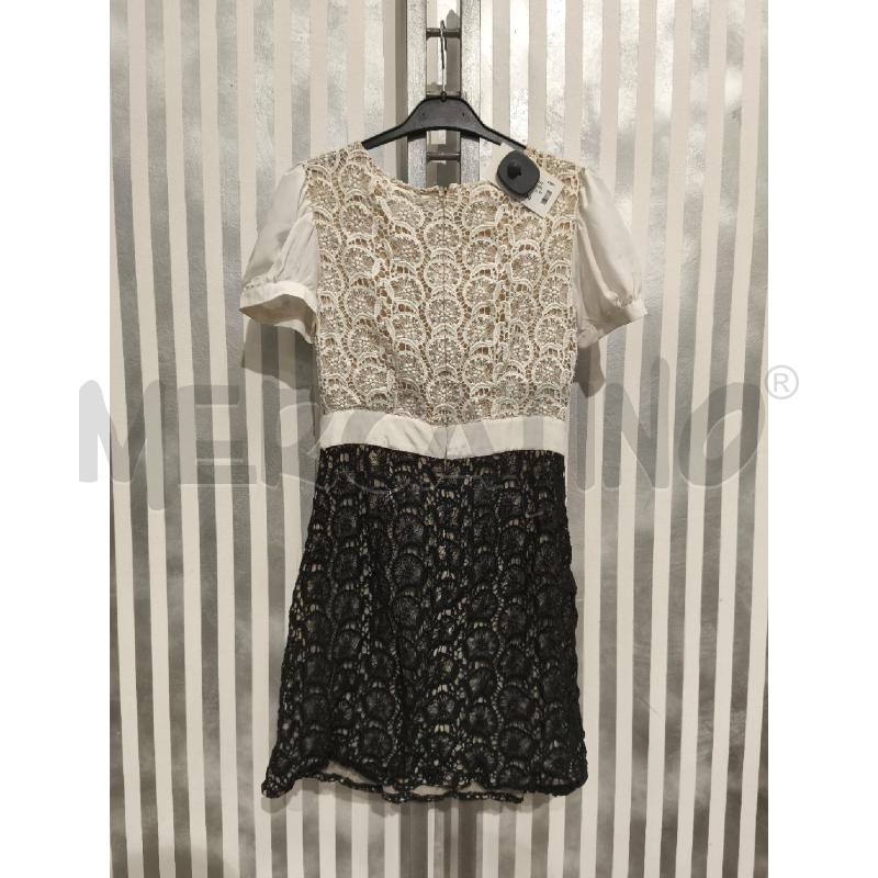 VESTITO DONNA ELISABETTA FRANCHI GOLD BIANCO NERO PIZZO STRASS | Mercatino dell'Usato Campobasso 5
