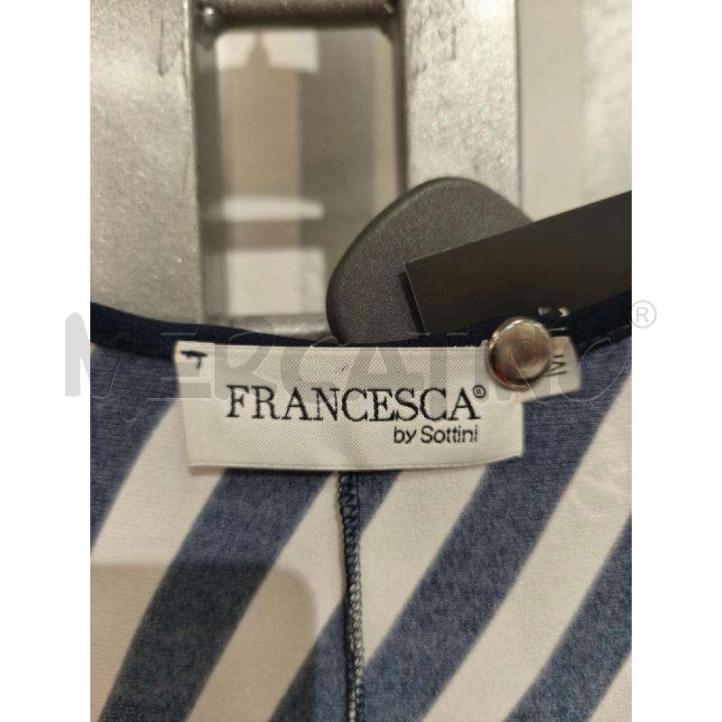 VESTITO DONNA FRANCESCA BY SOTTINI RIGHE BLU BIANCO FIORI | Mercatino dell'Usato Campobasso 2