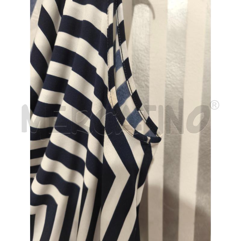 VESTITO DONNA FRANCESCA BY SOTTINI RIGHE BLU BIANCO FIORI | Mercatino dell'Usato Campobasso 4