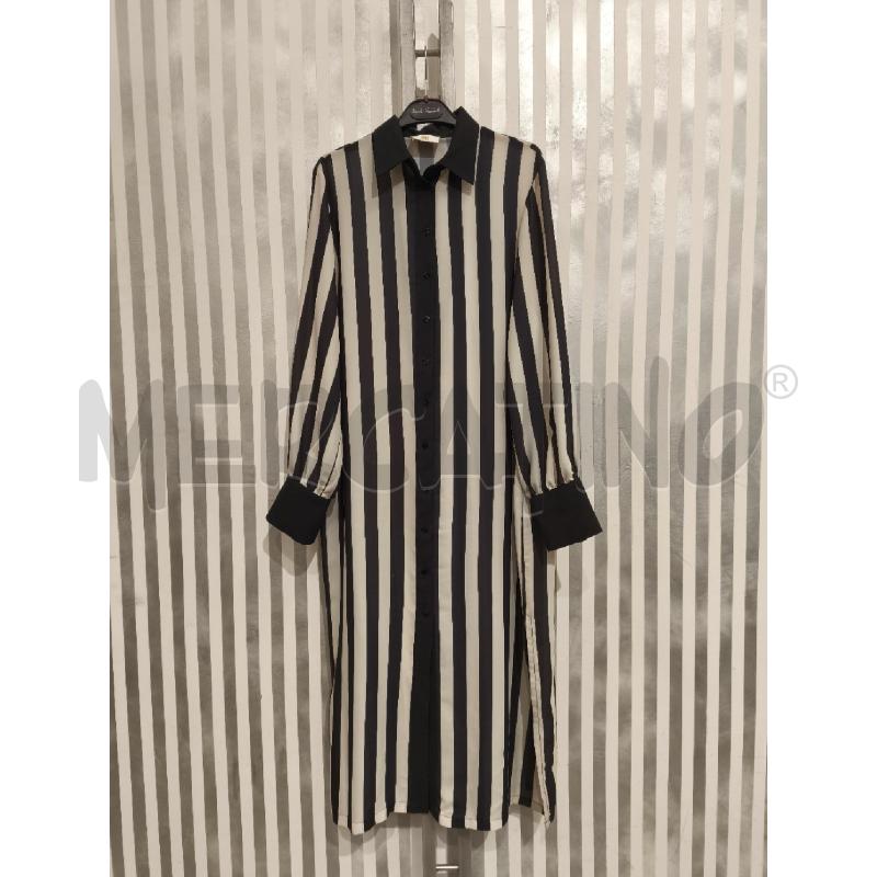 VESTITO DONNA GAI MATTIOLO RIGHE PANNA E NERE BOTTONI | Mercatino dell'Usato Campobasso 1