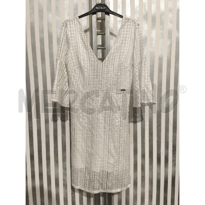VESTITO DONNA GUESS BIANCO PIZZO ROMBI SCOLLO V AVANTI E DIETRO | Mercatino dell'Usato Campobasso 1