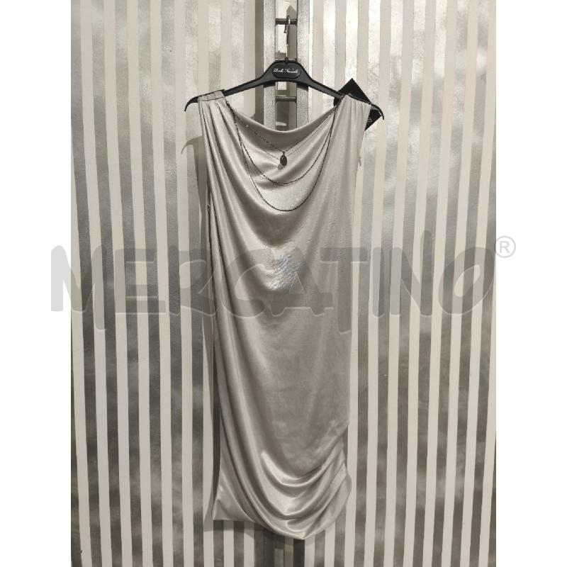 VESTITO DONNA GUESS GRIGIO CHIARO METALLIZZ CATENE | Mercatino dell'Usato Campobasso 1