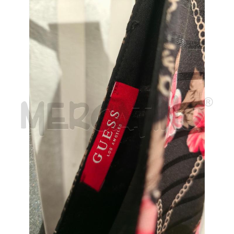 VESTITO DONNA GUESS NERO FIORI ROSA E CATENINE | Mercatino dell'Usato Campobasso 2