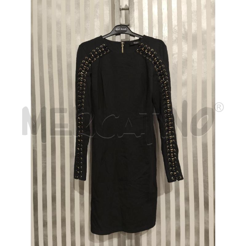VESTITO DONNA GUESS NERO MANICHE LACCI OCCHIELLI DORATI | Mercatino dell'Usato Campobasso 1