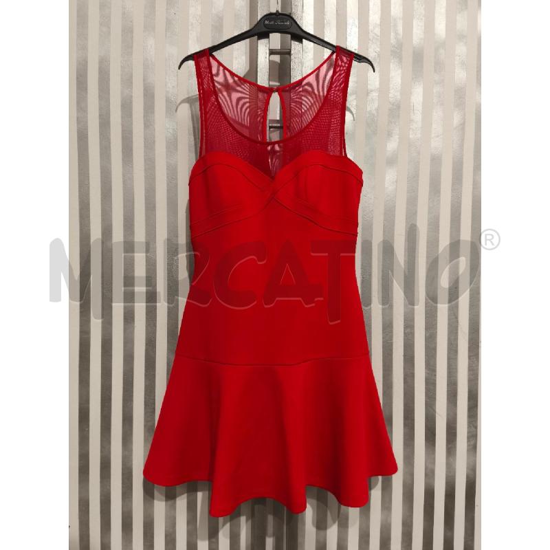 VESTITO DONNA GUESS ROSSO PETTO TRASP | Mercatino dell'Usato Campobasso 1