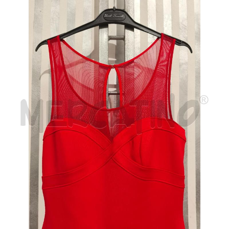 VESTITO DONNA GUESS ROSSO PETTO TRASP | Mercatino dell'Usato Campobasso 2