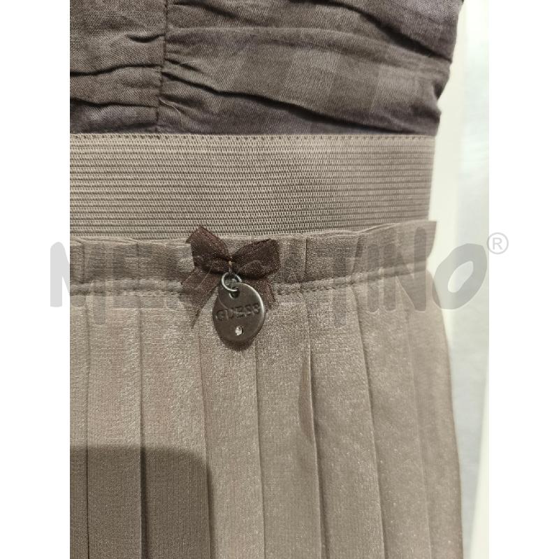 VESTITO DONNA GUESS TORTORA PLISSEE METALLIZZATO | Mercatino dell'Usato Campobasso 2