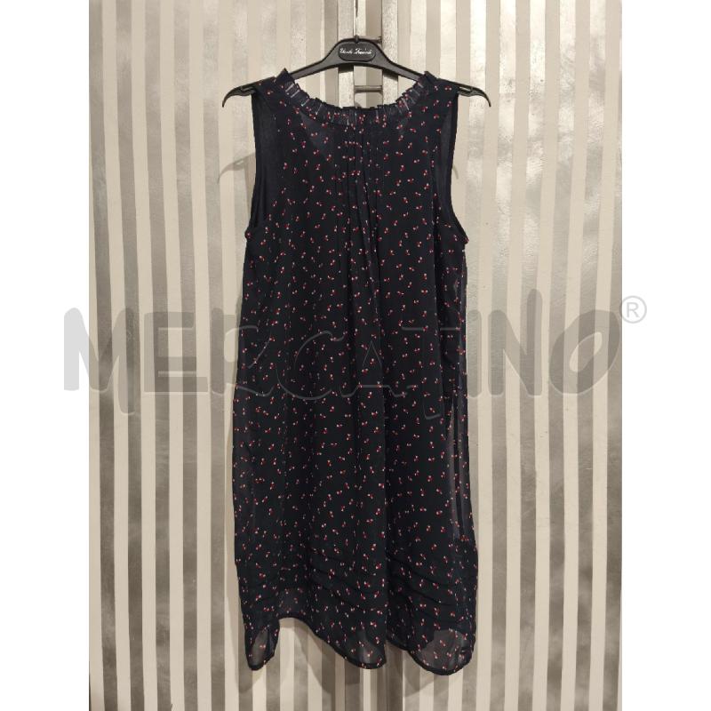 VESTITO DONNA HILFIGER DENIM BLU QUADRATINI ROSSI TRIANGOLINI BIANCHI | Mercatino dell'Usato Campobasso 1