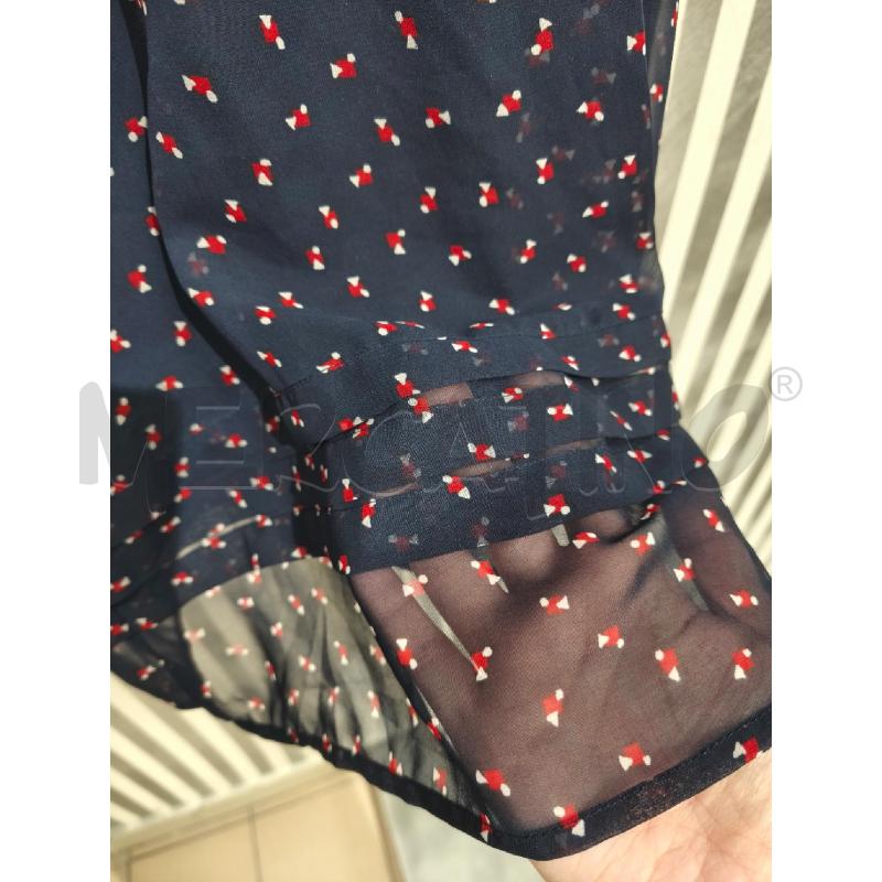VESTITO DONNA HILFIGER DENIM BLU QUADRATINI ROSSI TRIANGOLINI BIANCHI | Mercatino dell'Usato Campobasso 4