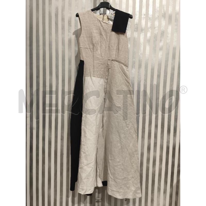 VESTITO DONNA INTREND 42 LIN NERO E BEIGE | Mercatino dell'Usato Campobasso 1
