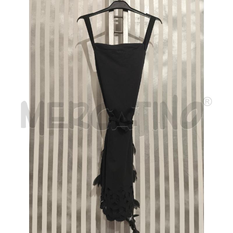 VESTITO DONNA JIJIL NERO  TAGLIO VIVO CON CINTA FIORI | Mercatino dell'Usato Campobasso 4