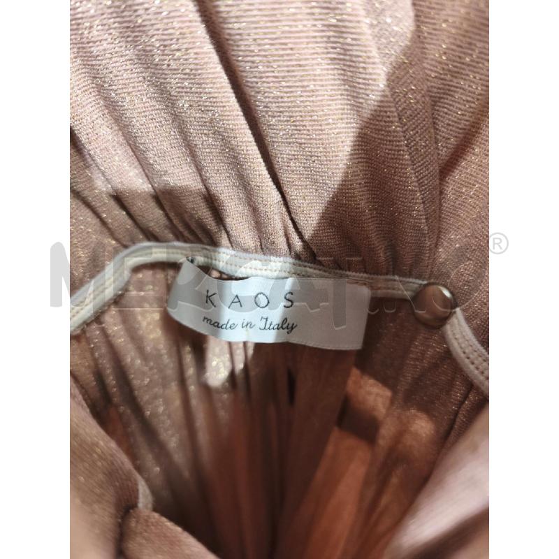 VESTITO DONNA KAOS ROSA GLITTERATO PLISSEE | Mercatino dell'Usato Campobasso 2
