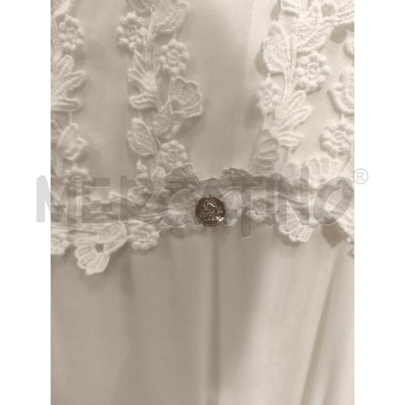 VESTITO DONNA LAFTY LIE BIANCO MANICHE FIORE | Mercatino dell'Usato Campobasso 3
