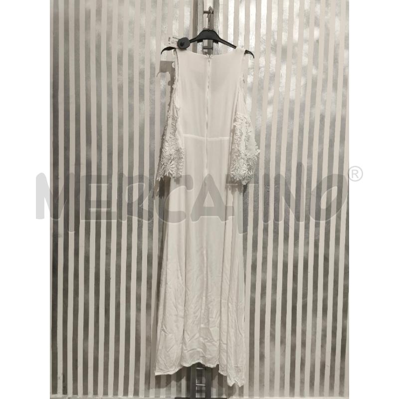 VESTITO DONNA LAFTY LIE BIANCO MANICHE FIORE | Mercatino dell'Usato Campobasso 4