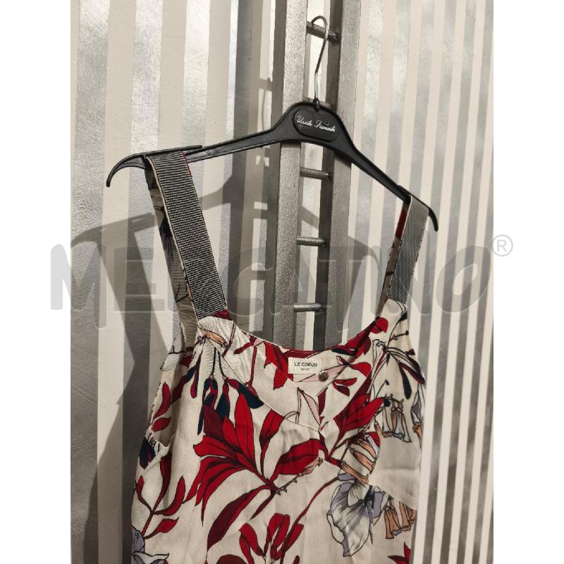 VESTITO DONNA LE COEUR TWINSET PANNA FIORI ROSSI BLU | Mercatino dell'Usato Campobasso 2