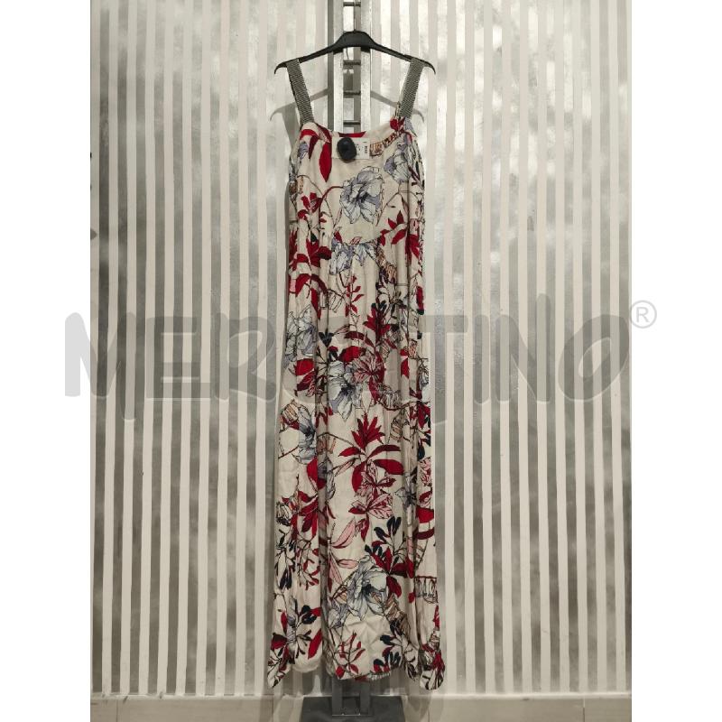 VESTITO DONNA LE COEUR TWINSET PANNA FIORI ROSSI BLU | Mercatino dell'Usato Campobasso 4