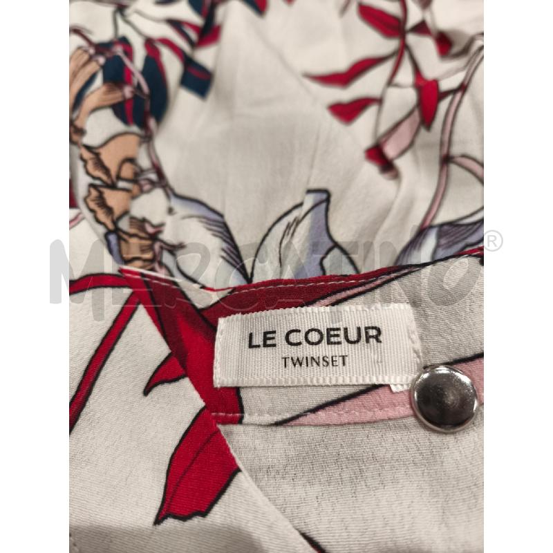 VESTITO DONNA LE COEUR TWINSET PANNA FIORI ROSSI BLU | Mercatino dell'Usato Campobasso 5