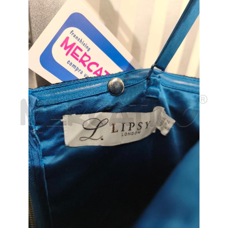 VESTITO DONNA LIPSY PETROLIO PIZZO E STRASS NERI | Mercatino dell'Usato Campobasso 2