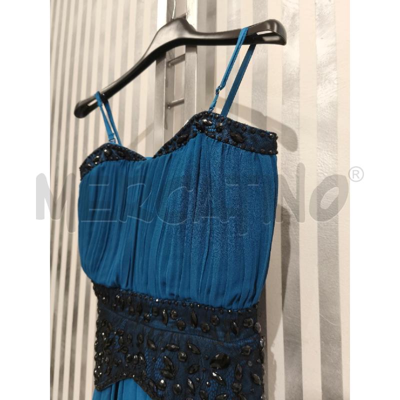 VESTITO DONNA LIPSY PETROLIO PIZZO E STRASS NERI | Mercatino dell'Usato Campobasso 4