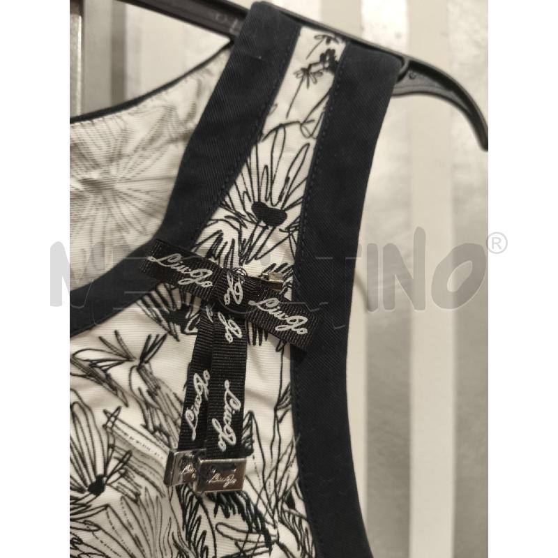 VESTITO DONNA LIU JO BIANCO FIORI NERI DISEGNATI | Mercatino dell'Usato Campobasso 3