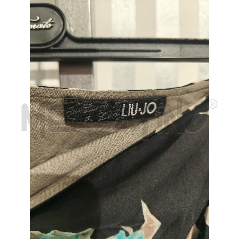 VESTITO DONNA LIU JO NERA FIORI ACQUAMARINA BEIGE MONOSPALLA | Mercatino dell'Usato Campobasso 2