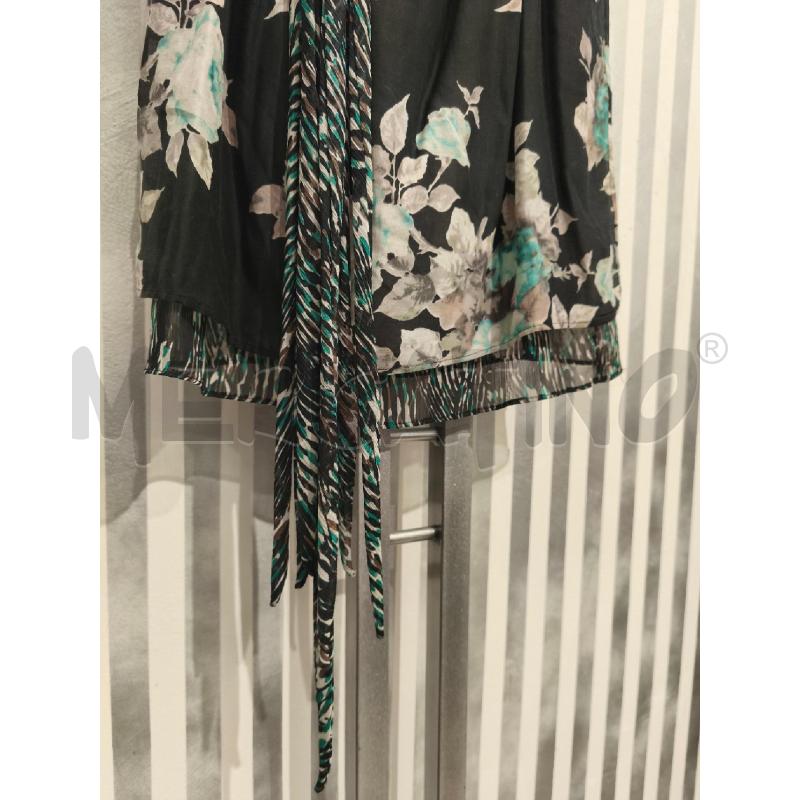 VESTITO DONNA LIU JO NERA FIORI ACQUAMARINA BEIGE MONOSPALLA | Mercatino dell'Usato Campobasso 4