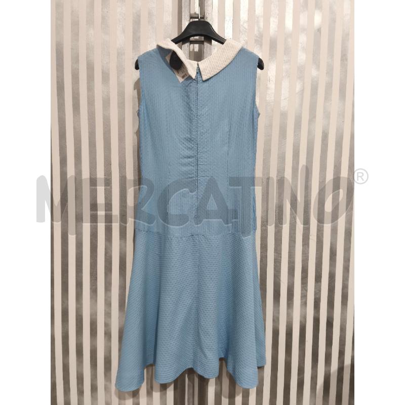 VESTITO DONNA LUCYSTYL ANNI 70 CELESTE E BIANCO | Mercatino dell'Usato Campobasso 5
