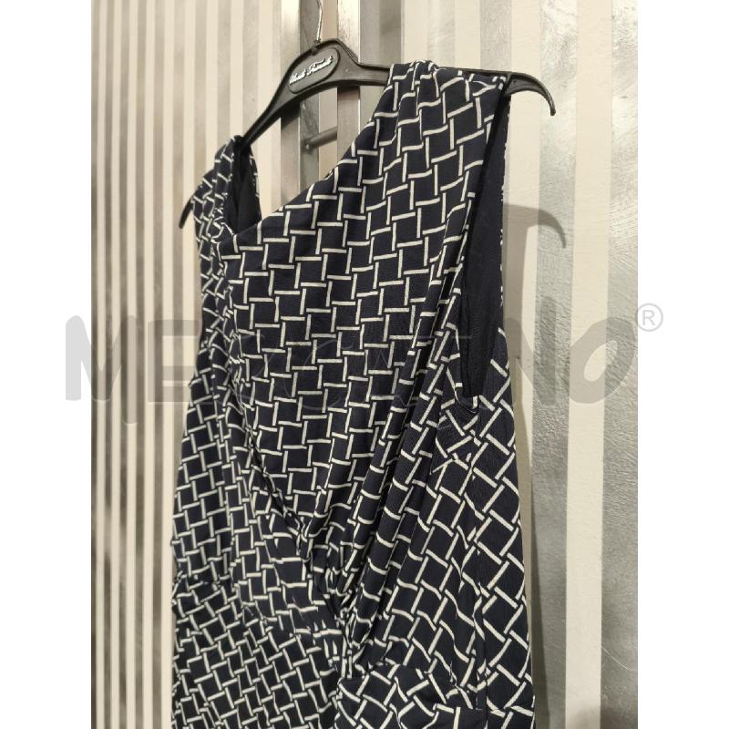 VESTITO DONNA LUISA SPAGNOLI BLU TRATTINI BIANCHI | Mercatino dell'Usato Campobasso 3