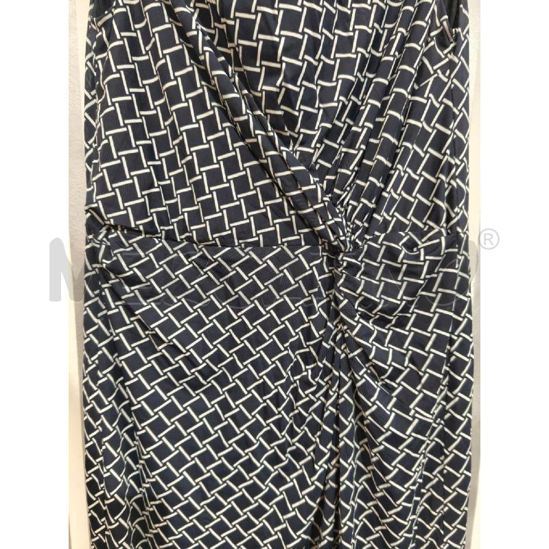 VESTITO DONNA LUISA SPAGNOLI BLU TRATTINI BIANCHI | Mercatino dell'Usato Campobasso 4