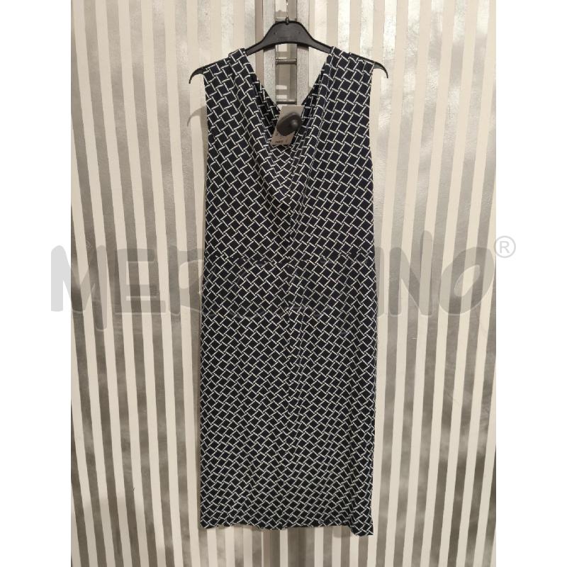 VESTITO DONNA LUISA SPAGNOLI BLU TRATTINI BIANCHI | Mercatino dell'Usato Campobasso 5