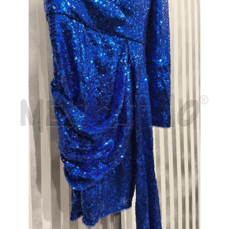 VESTITO DONNA LUSSO AUSTRALIA NUOVO PAILLETTES BLU ELETTRICO MONOSPALLA | Mercatino dell'Usato Campobasso 3