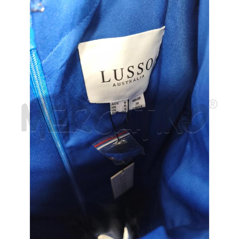 VESTITO DONNA LUSSO AUSTRALIA NUOVO PAILLETTES BLU ELETTRICO MONOSPALLA | Mercatino dell'Usato Campobasso 4