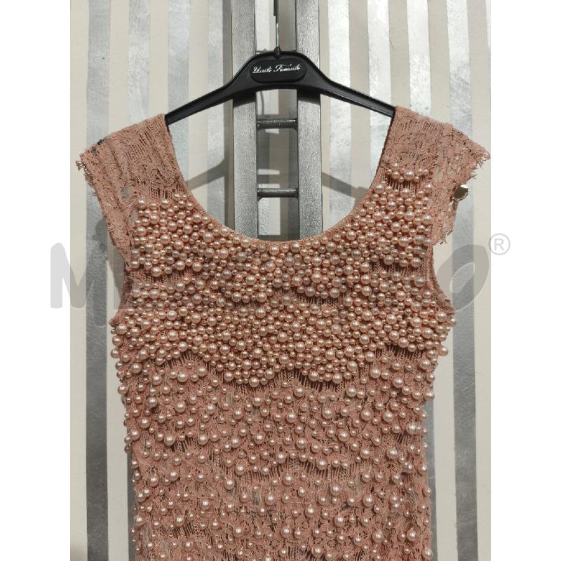 VESTITO DONNA MANGANO ROSA CIPRIA PIZZO E TIP PERLE | Mercatino dell'Usato Campobasso 3
