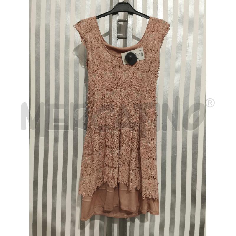 VESTITO DONNA MANGANO ROSA CIPRIA PIZZO E TIP PERLE | Mercatino dell'Usato Campobasso 5
