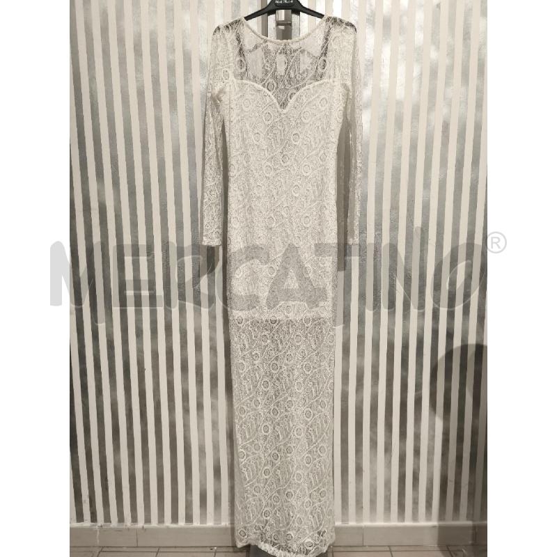 VESTITO DONNA MARCIANO BIANCO LUNGO TUTTO PIZZO | Mercatino dell'Usato Campobasso 1
