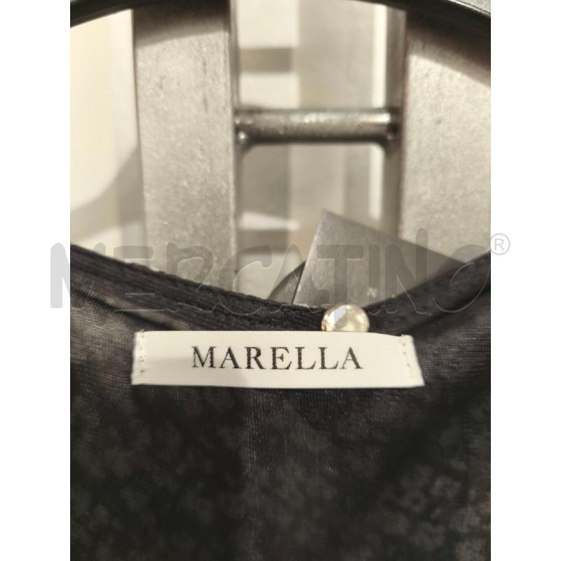VESTITO DONNA MARELLA 100 SETA GRIGIO E NERO FIORI | Mercatino dell'Usato Campobasso 2