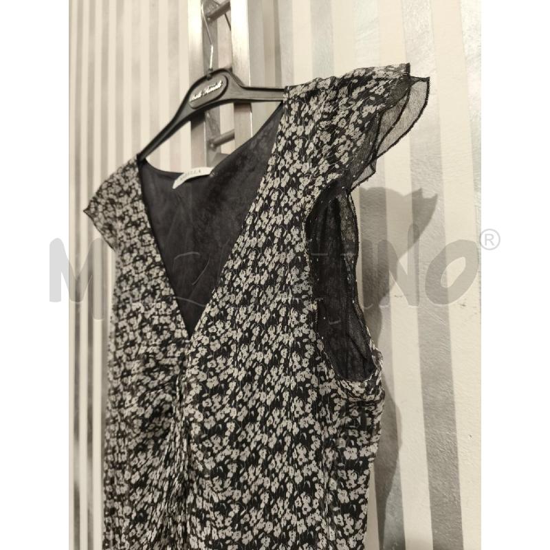 VESTITO DONNA MARELLA 100 SETA GRIGIO E NERO FIORI | Mercatino dell'Usato Campobasso 3