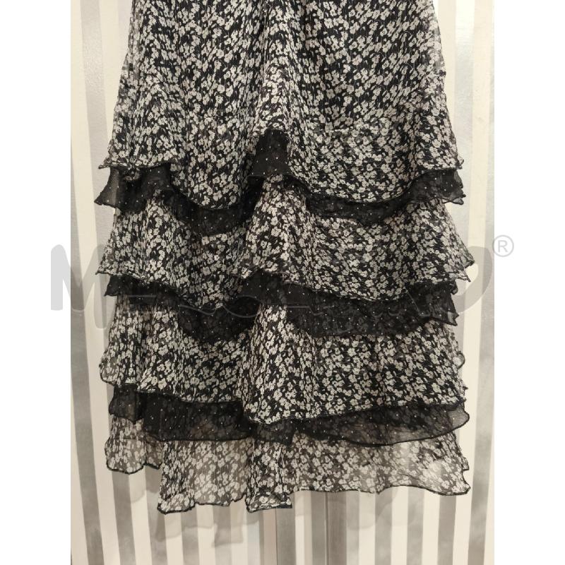 VESTITO DONNA MARELLA 100 SETA GRIGIO E NERO FIORI | Mercatino dell'Usato Campobasso 4