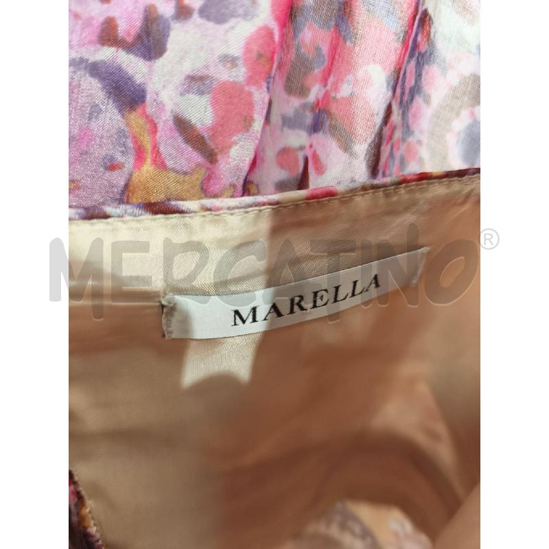 VESTITO DONNA MARELLA BIANCO FUXIA VIOLA 100 SETA | Mercatino dell'Usato Campobasso 2