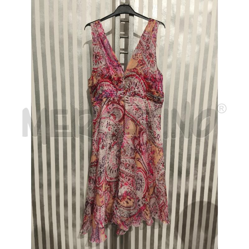VESTITO DONNA MARELLA BIANCO FUXIA VIOLA 100 SETA | Mercatino dell'Usato Campobasso 5